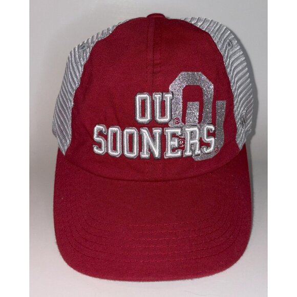 Oklahoma Sooners Fan Bundle Adjustable Cap Womens Nike Gray Tee Burnout Tee Flag - Picture 6 of 7